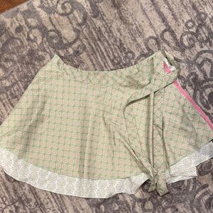 Matilda Jane Green and Pink Patterned Midi Skirt